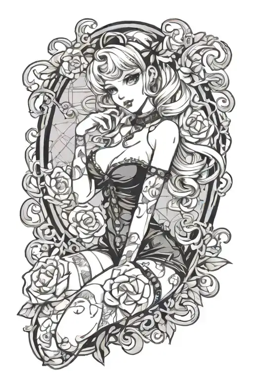 Sexy Pinup Girl Goth