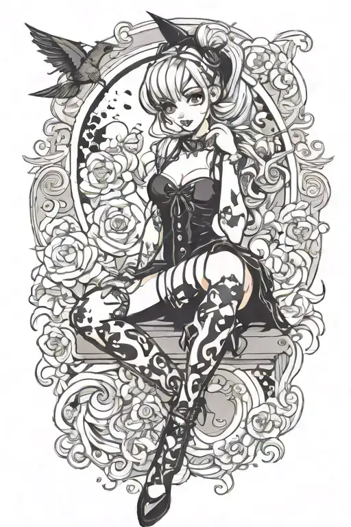 Sexy Pinup Girl Goth