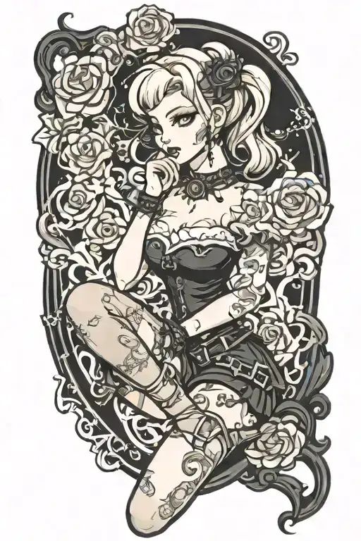 Sexy Pinup Girl Goth