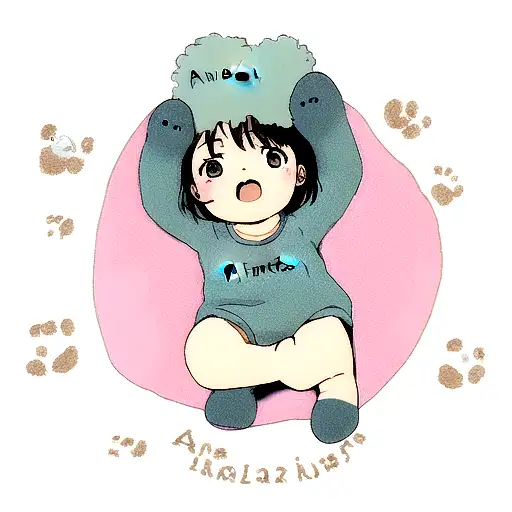 Baby Handprint With Name Amelia