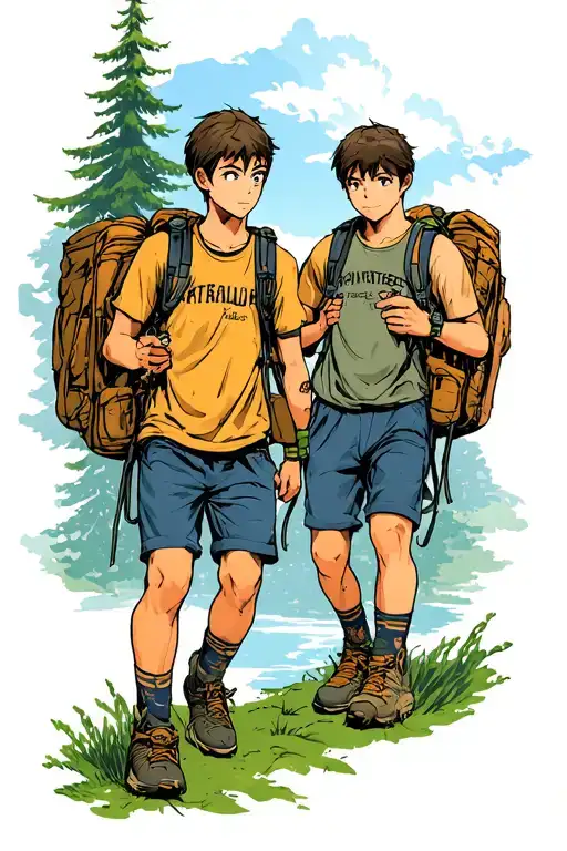 Brother Boys Hiking