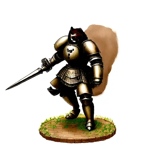 Bear With Armour Made Out Of Trash