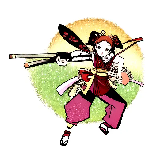 Honeybee Wearing A Samurai Dress