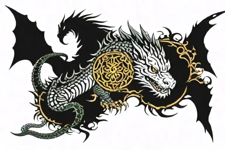 Dragon Stripe Crocodile Lion