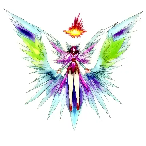 Face Phoenix Crystal Wings