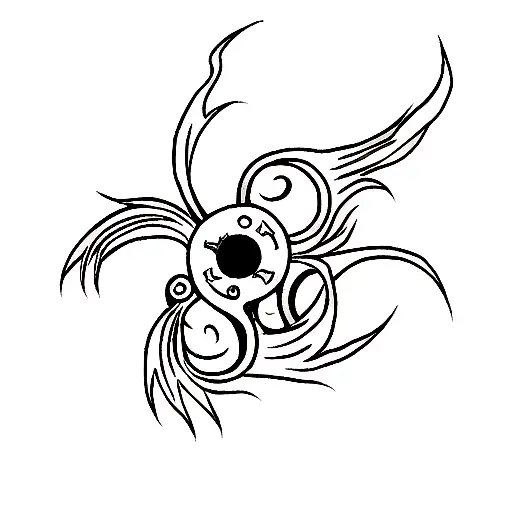 Generate A Tattoo Design Combining Elements From The Worlds Of One Piece And Naruto