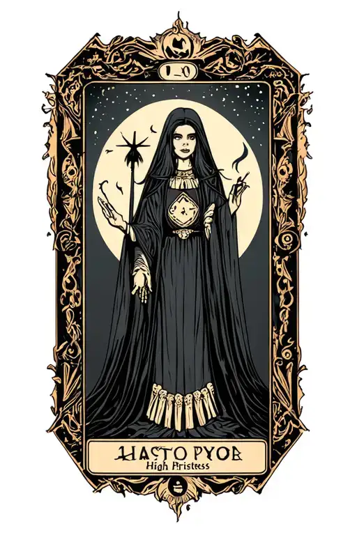 Hallowen And Tarot Card The High Priestess Tarot