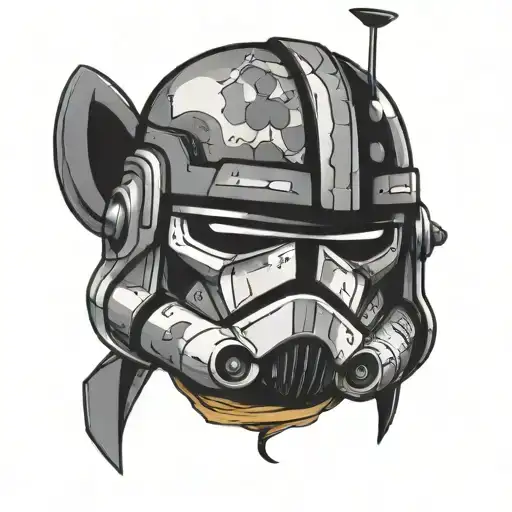 Stitch And Clone Trooper Helmet From Star