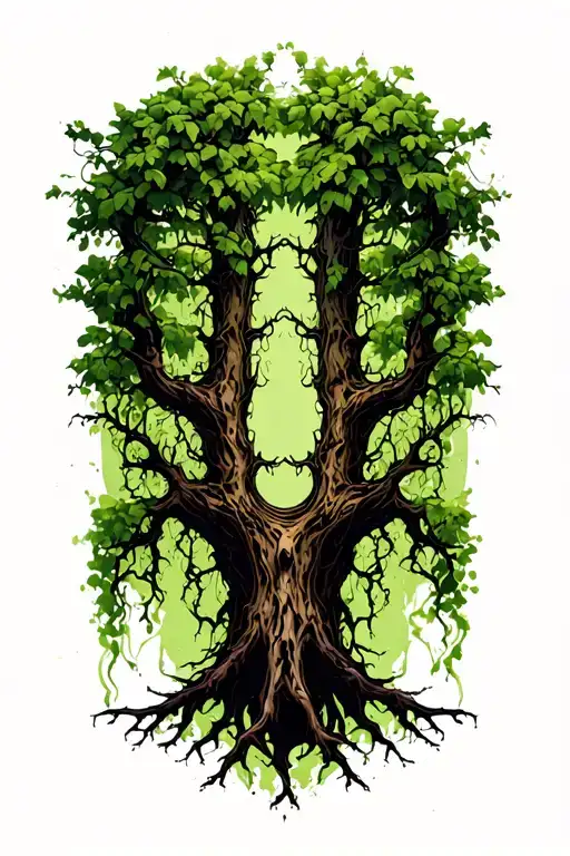 Dead Tree With Creeping Vines