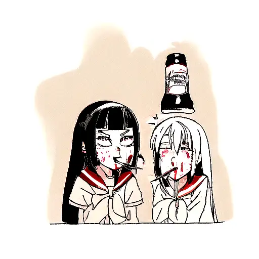 Girls Sniffing Coke Line With Blood In Her Nose