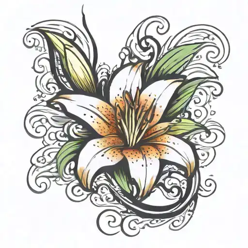 A Lily Flower With A Text Underneath That Says Lily