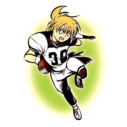 Anime Character In A Football Uniform