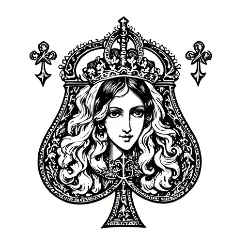 Catholic But With A Queen Of Spade Symbol Incorporated