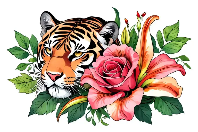 Tiger Lilly's With Roses