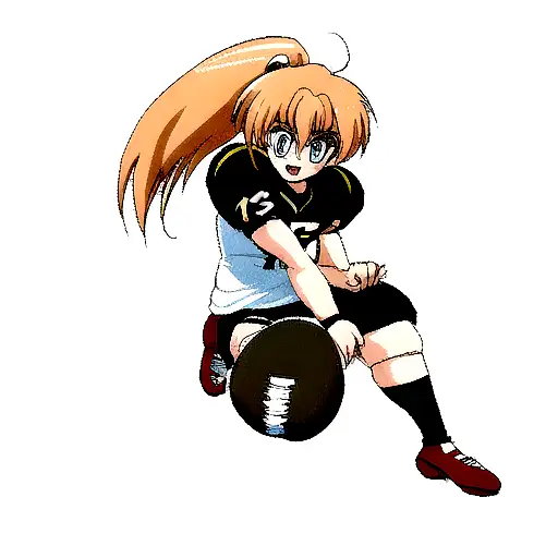 Anime Character In A Football Uniform