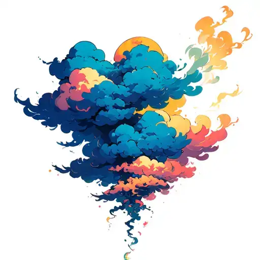 Cloud And Smoke Rising