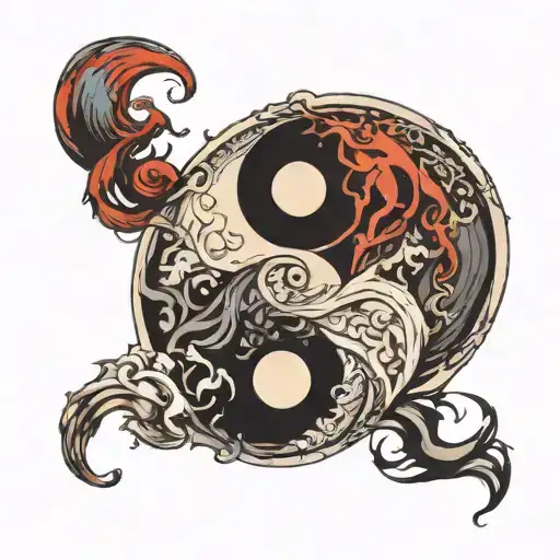 Yin And Yang Symbol Intertwined