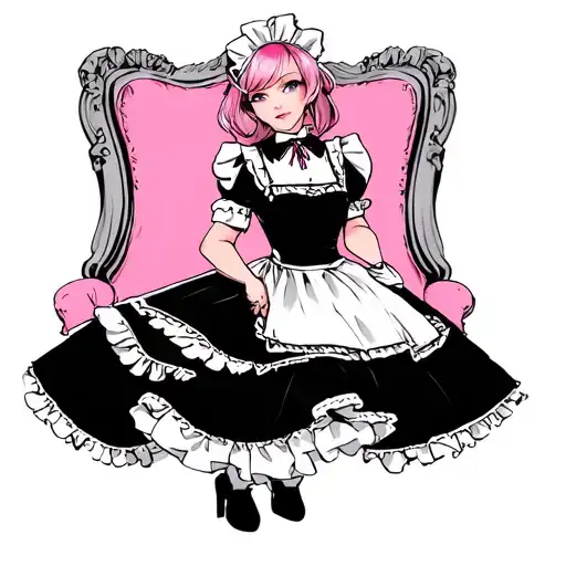 Gay Sissy Pink Maid
