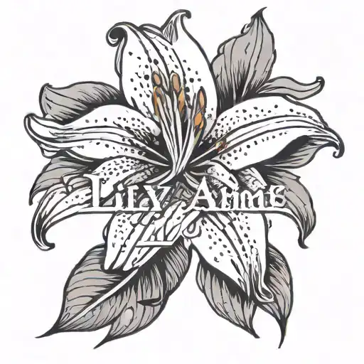 A Lily Flower With A Text Underneath That Says Lily