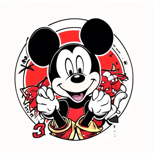 Mickey From Tokyo Revengers Forearm Tattoo With Black