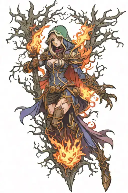 Sylvanas Windrunner Burning Down The Great Tree