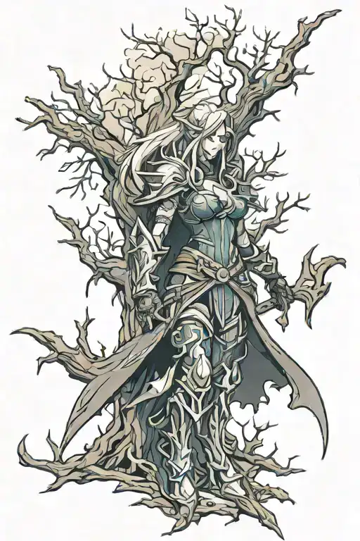 Sylvanas Windrunner Burning Down The Great Tree