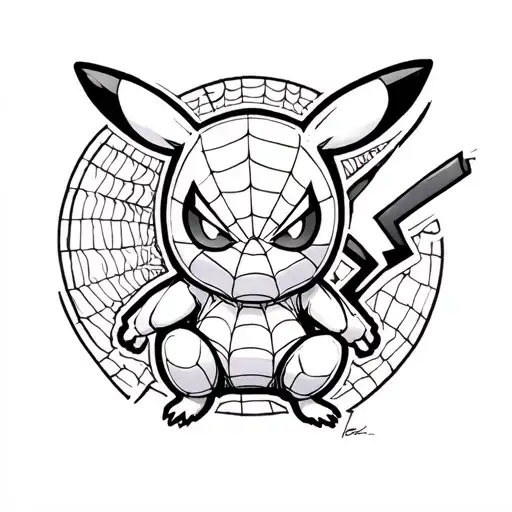 Pikachu En Spider Man Punk Rock Inspired