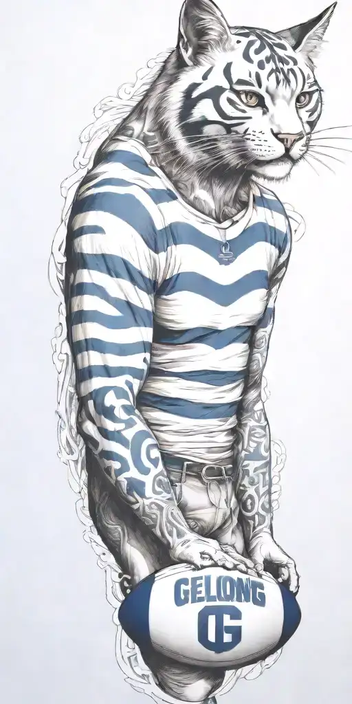 Geelong Cats Football Club Afl Stadium In Background