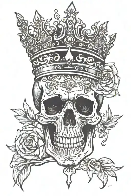 Skull Wearing A Crown