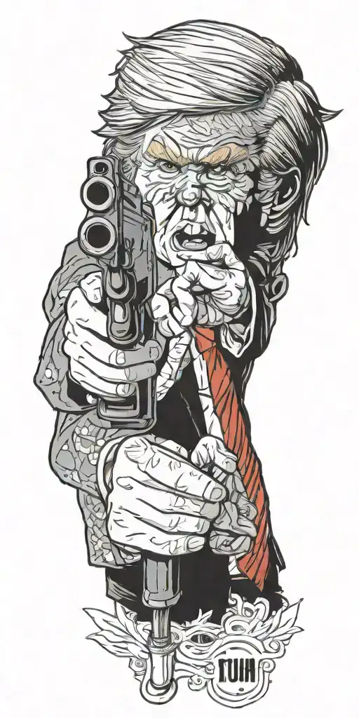 Trump Hold Gun You Missed Bitch