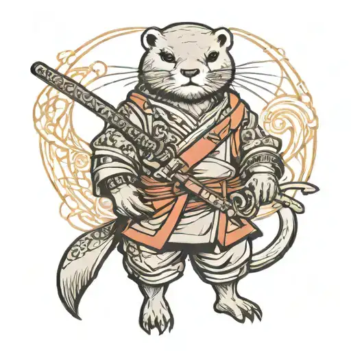 An Otter In A Samurai Suit