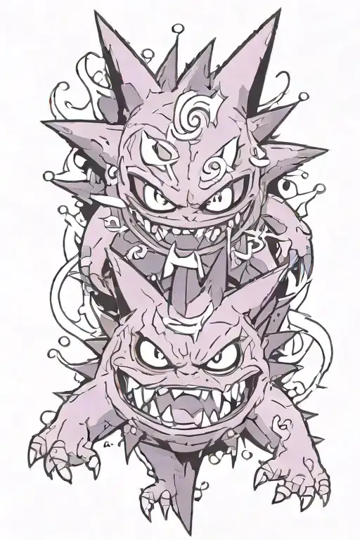 Gengar Pokemon Side By Side