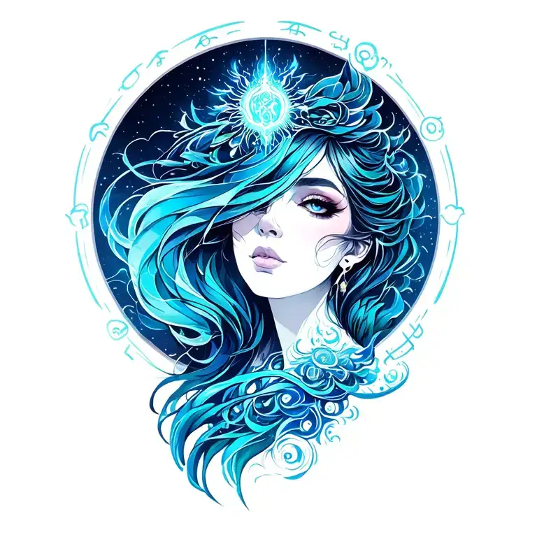 Aquarius Zodiac Sign Combined Woman All Powerful