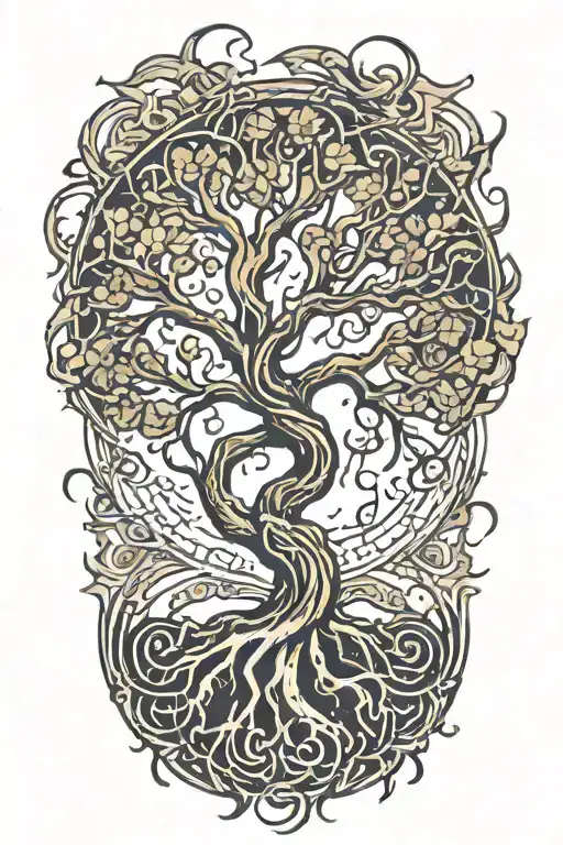 Thunderstorms And Blizzards Swirling Around The Tree Of Life