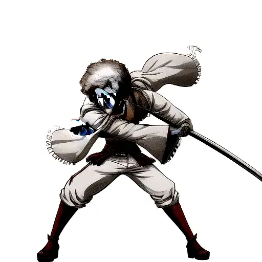 Afro Samurai Posing With Demon Slayer