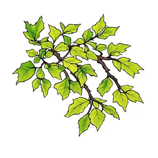 Hazel Tree Branch Representing A Family