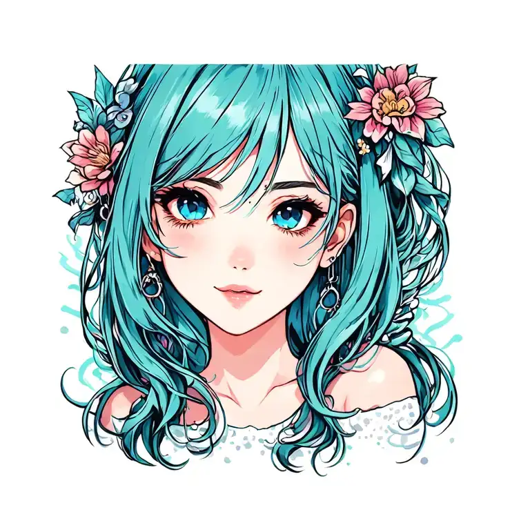 Pretty Anime Girl Face