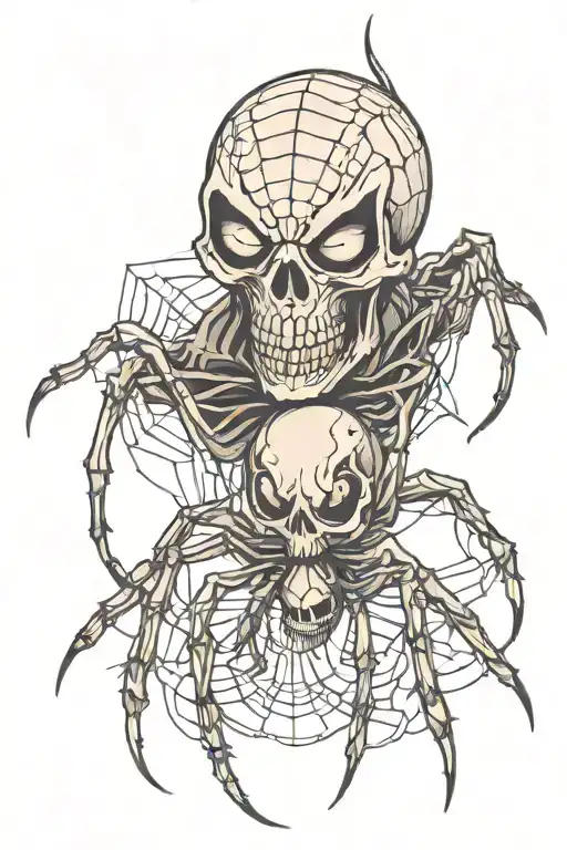 Spider Wearing Skull