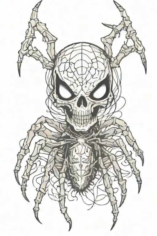 Spider Wearing Skull