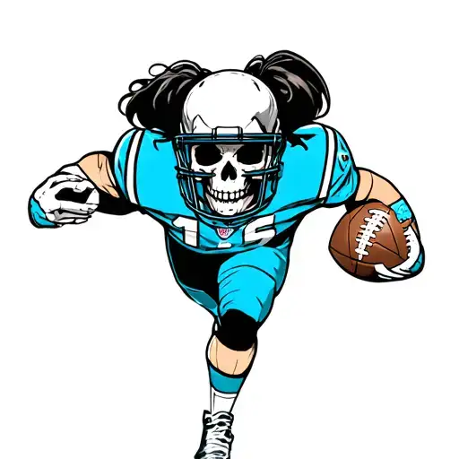 Skull And Football Player