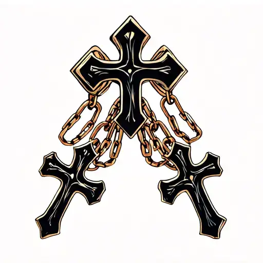 Crosses And Chains Bracelet