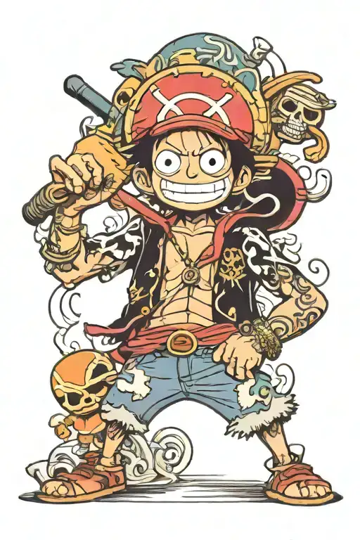 One Piece In Old School Style