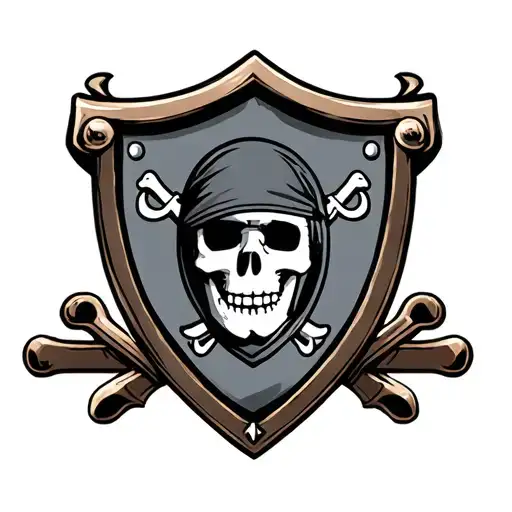 Raiders Shield With Pirate