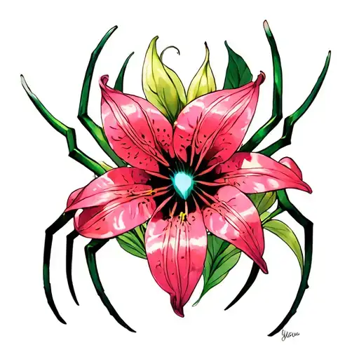 Spider Lilly Flowers Tattoo From The Anime