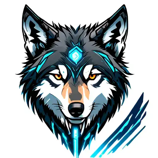 Wolf Tattoo With Cybernetic Parts Full Sleeve Tattoo Design