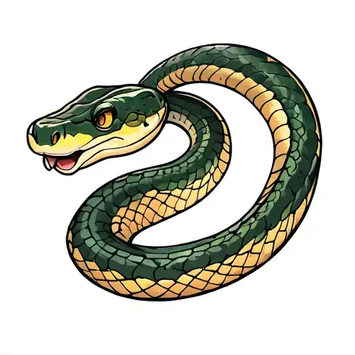 Silly Snake Tattoo Design