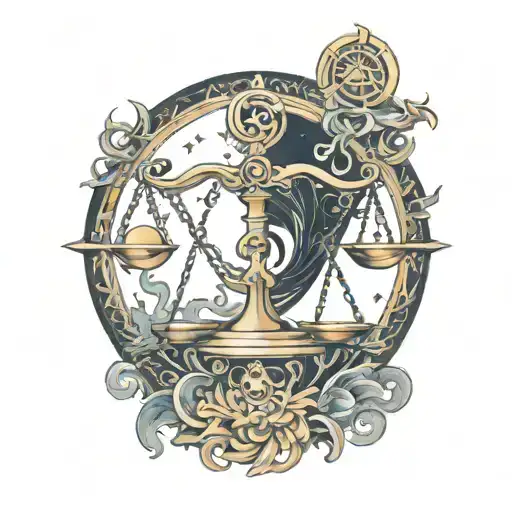 Libra Symbol Surrounded