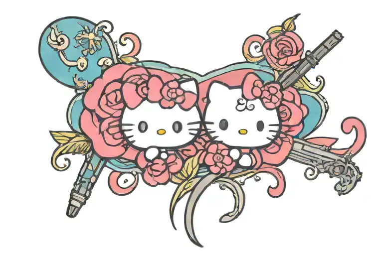 Stephanie With Small Hello Kitty Logo Incorporated Into The Design
