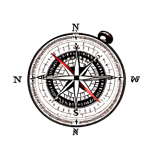 Compass With N