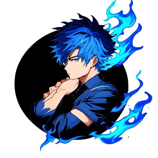 Touya Todoroki Blue Flames Right Arm